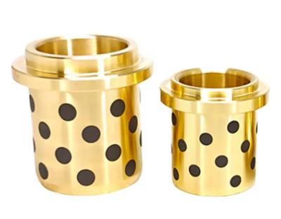 China Self Lubricating Linear Bushing Bearing Copper Sleeve With Graphite Brass Bronze Flange For Efficient Machine Operation for sale