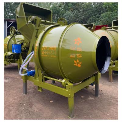 China Fast Speed Concrete Drum Mixer Max Productivity 25m3/h Diesel Engine Cement Mixing Machine With Agitator for sale