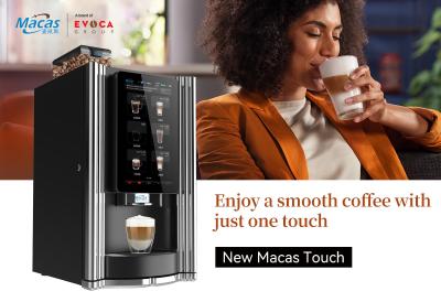 China MACAS 15.6inch Touch Screen Automatic Espresso Vending Machine 220V 50Hz for sale