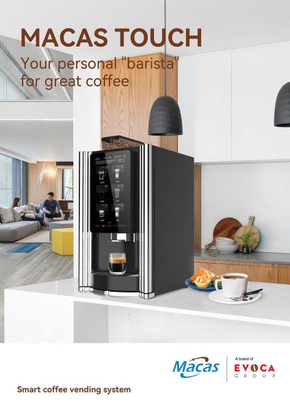 Quality 15.6'' Touch Screen Automatic Table Top Coffee Vending Machine 57Kg for sale