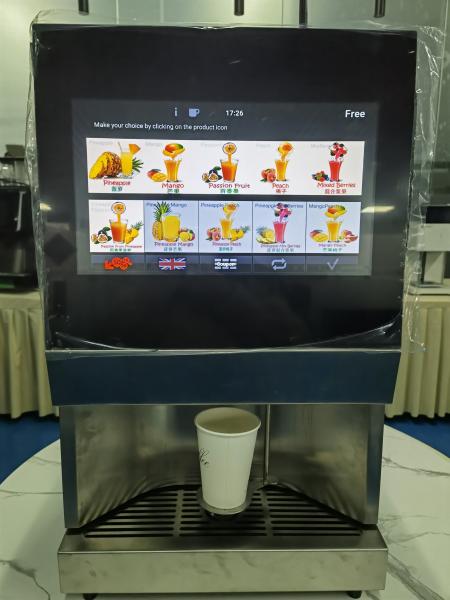 Quality Sheet Metal Self Service Instant Tea Coffee Vending Machine 2800W for sale