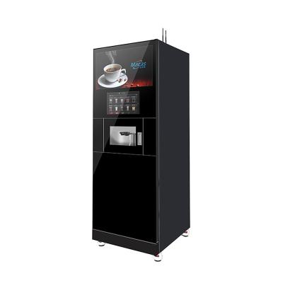 China Máquina expendedora de café expreso de vidrio metálico para uso comercial en venta