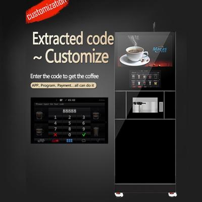 China OEM ODM Máquina automática de venta de café y capuchinos Pagos electrónicos en venta