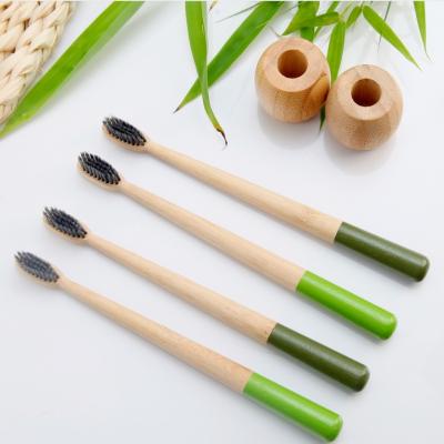 China Cepillo de dientes libre de la crueldad de bambú del cepillo de dientes el 19.2cm de Eco del carbón de leña del OEM en venta