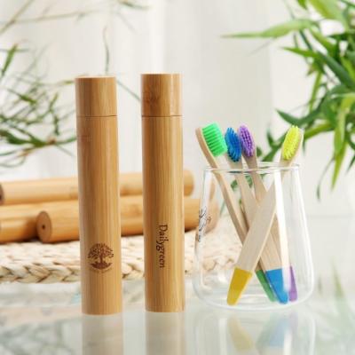 China OEM Bamboo Toothbrush Case 21cm Eco Friendly Toothbrush Travel Case for sale