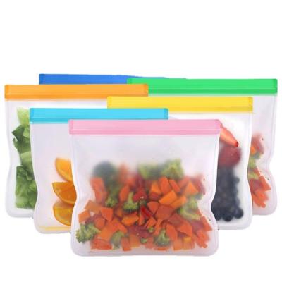 China Ziploc Reusable Food Storage Bags BPA Free Freezer Bags Glossy Surface for sale