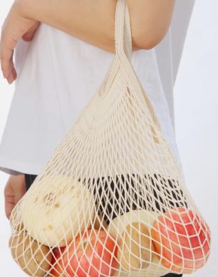 China Shopping Washable Mesh Veggie Bags Biodegradable Organic Pure Cotton for sale