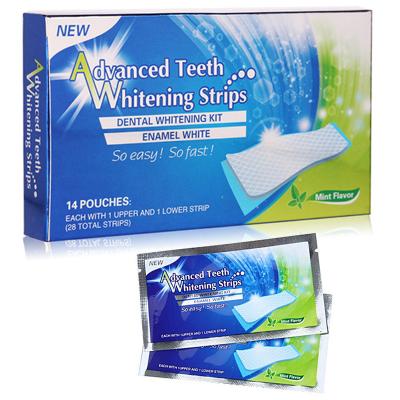 China 28pcs 3D White Teeth Whitening Strips Safest Professional Dental Care GMP for sale