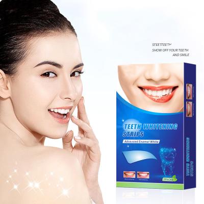 China MSDS Dental Teeth Whitening Strips 3D Activated Charcoal 6% H202 for sale