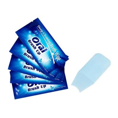 China MSDS Teeth Whitening Wipes 7.5cm Mint Flavor Finger Brush Ups for sale