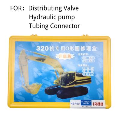 China  Excavator Seal Kits E320 E312 NBR90 Distributing Valve Hydraulic Pump Tubing Connector for sale