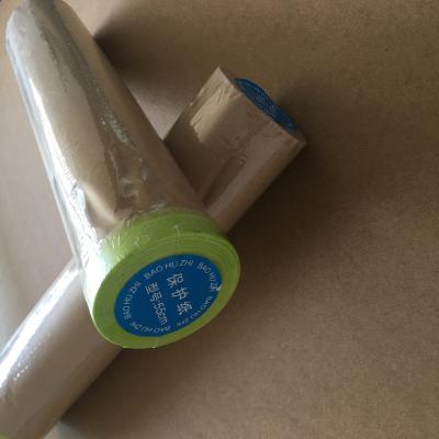 China Light Brown Adhesive Strength 71g 10cm 46gsm Recycled Kraft Paper Roll for sale