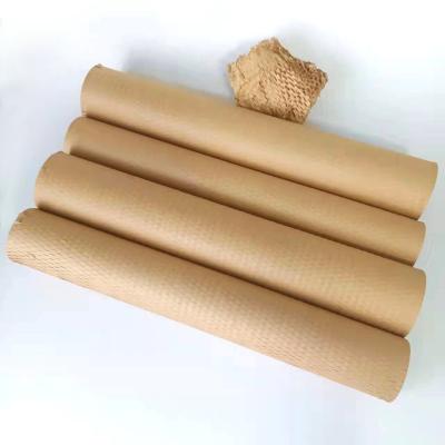 China Degradable Stretchable Primary Color Honeycomb Kraft Packaging Paper for sale