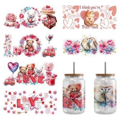 China Self Adhesive Cup Wrap Transfers Sticker UV DTF Customizable Heat Resistant for sale