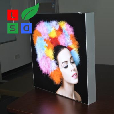 China Edge Lit LED Textile Frame SEG Backlit Display Fabric Light Box Frame for sale
