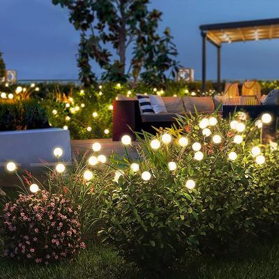 China Camping Solar Lawn Lampe Led Wind Glühwürmchen Lichter Außen Stecker Boden Terrasse Gartenleuchten wasserdicht zu verkaufen