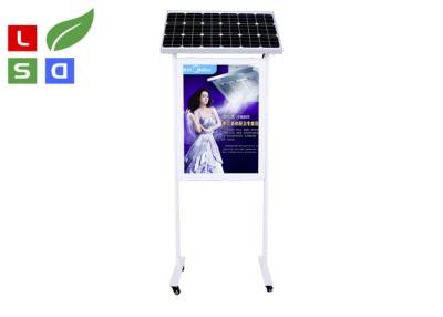 China Free Standing Street 6500K Solar Powered LED Signs 1500LUX Brightness Dual Sided for sale