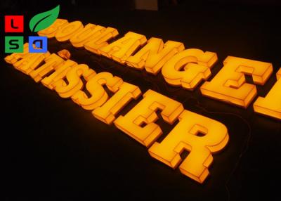 China 70 mm 3D Acrílico sólido Led letras 6500K Led LED iluminado Signo de letra de canal en venta