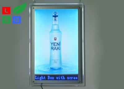China Indoor Advertising LED Crystal Light Box 8mm A1 A2 With LED Scrolling Text Sign for sale