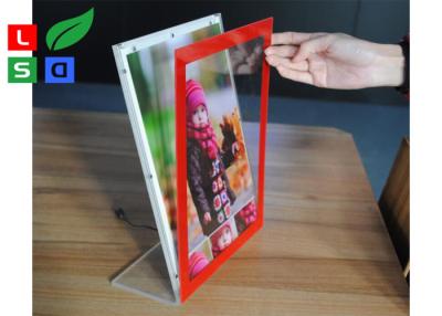 China L Shape A3 A4 A5 Desktop Light Box 8000K Led Light Menu Board for sale