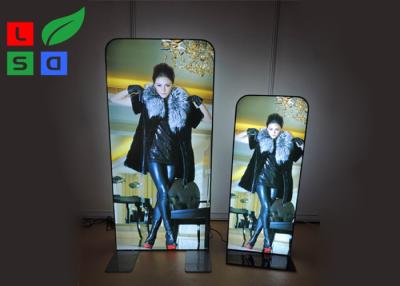 China Profundidade independente 120 mm LED tecido caixa de luz moldura 1 m x 2 m canto redondo à venda