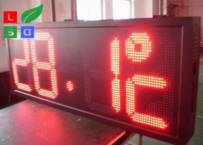 China Muestras programables rojas de Digitaces de la exhibición del tiempo y de la temperatura de P10 LED Digital en venta