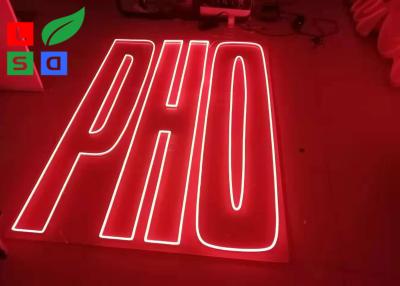 China Longlife Outdoor Neon Namensschild Buchstaben Flex Signage mit durchsichtiger Rückseite Custom Neon Sign zu verkaufen