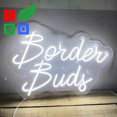 China Clear Contour Backing LED Neon Signs DC12V Single Color Neon Bar Signs for sale