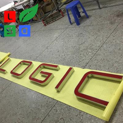 China Non Illuminated Outdoor LED Channel Letter Sign Golden Polished 15mm 20mm for sale