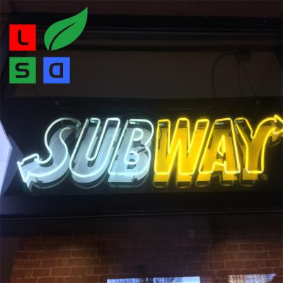 China RoHs Acrylic Led Signage 12 Colors Led Neon Light Signs For Subway for sale