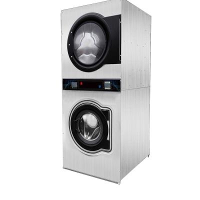 China Fully Automatic Stainless Steel Coin Washing Machine And Dryer For Commercial Laundry for sale