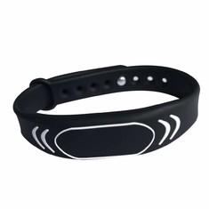 China Waterproof  RFID Silicone Wristband Flexible Reusable Customized Size for sale