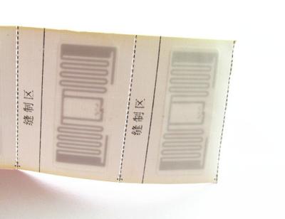 China Etiqueta tecida frequência ultraelevada do papel vazio da etiqueta ISO18000-6C do RFID Labe para a gestão do fato, anti-contador do fato à venda