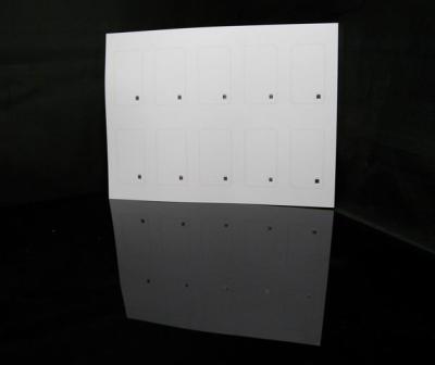 China Incrustación de HF de RFID de PVC o PETG Prelams 2 x 5 125 kHz en venta