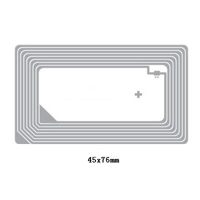China 85.5*54mm HF RFID Inlay PET material with RFID Classic ®  SLI chip for sale