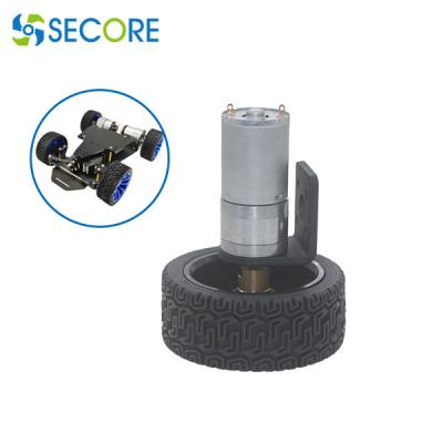 China Robot Toy Planetary Gear Reduction Motor 24VDc 65mm Wheel With Encoder for sale