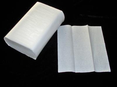 China white / bleached Single Fold Paper Hand Towels support Customised Embossing for sale