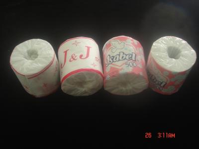 China Unscented Sanitary Tissue Paper Roll , 14gsm Custom Embossing White Toilet Paper for sale