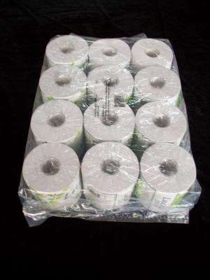 China o rolo 10 x 10cm do lenço de papel do toalete da embalagem 12rolls recicl a polpa de madeira à venda