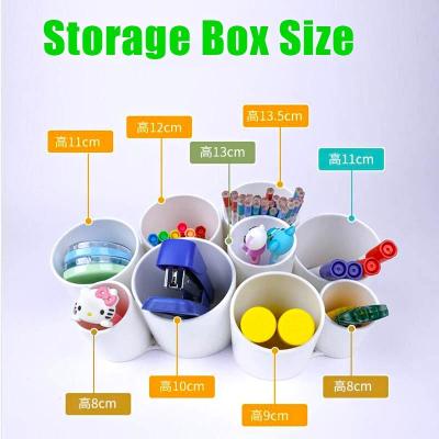 China Plastic Office Multifunction Storage Box Pen Holder Large Capacity for sale