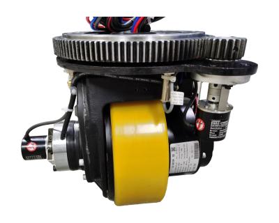 中国 フォークリフト ドライブ部品AGVドライブ車輪はロボット車輪のための48V DCモーターにブラシをかけた 販売のため