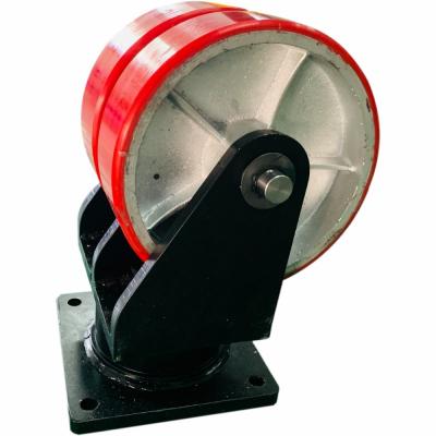 China AGV Heavy Duty Industrial Casters Truck 2000kg Load PU 5 Inch Heavy Duty Swivel Casters for sale