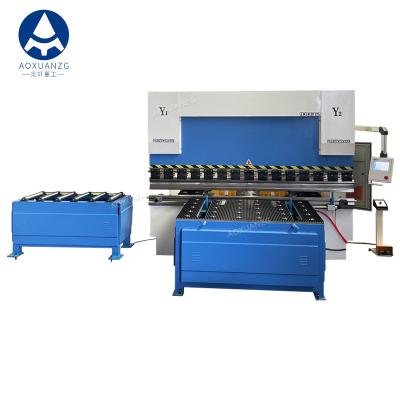 China Pneumatic Support Table 100T Hydraulic Press Brakes 3200MM With Roller Feeder for sale