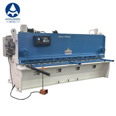 China 3200mm Guillotine Cutter 6mm Hydraulic Guillotine Shearing Machine With Pneumatic Support Rack for sale