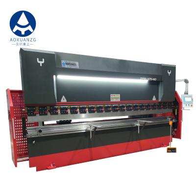 China 125T 4000MM CNC Power Hydraulic Press Brakes Machine With Color Touch Screen TP10S for sale
