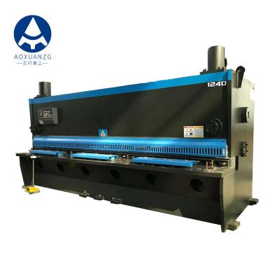 China Heavy Duty Steel Plate Guillotine QC11K-12*4000 E21s Electric Shearing Machine for sale