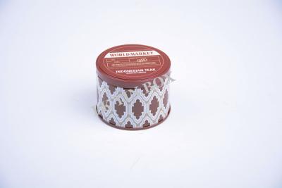 China Caja redonda de la lata del regalo vacío con la tapa del enchufe, latas redondas de la galleta del paquete del café del té en venta