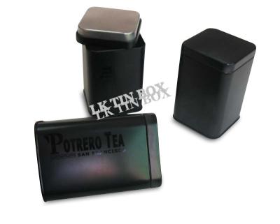 China 58 mm Square Shaped Potrero Tea Tin Box Packaging HACCP FDA SGS Approved for sale