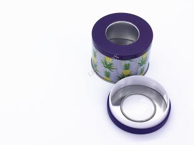 China Metal Candy Tin Can Custom Logo Printing And Embossings D65x50mm for sale
