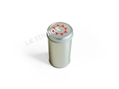 China Round Small Metal Airtight Green Loose Tea Tin Box With Aluminum Knob Inner Lid for sale